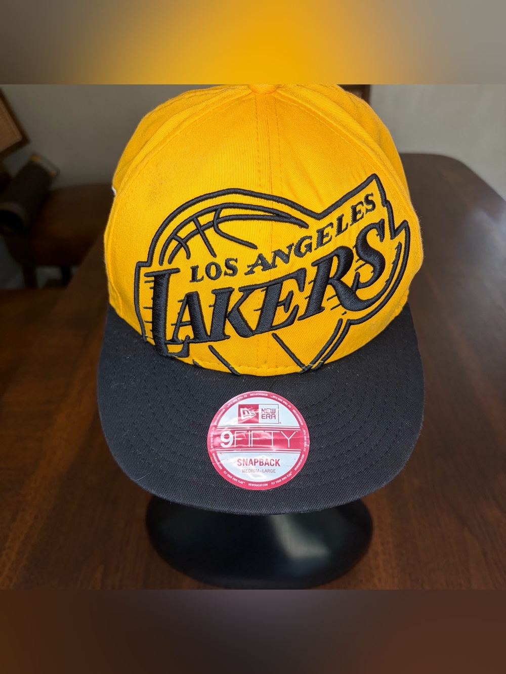 New Era 9FIFTY Los Angeles Lakers Hardwood Classics Big Spell Out Snapback M-L